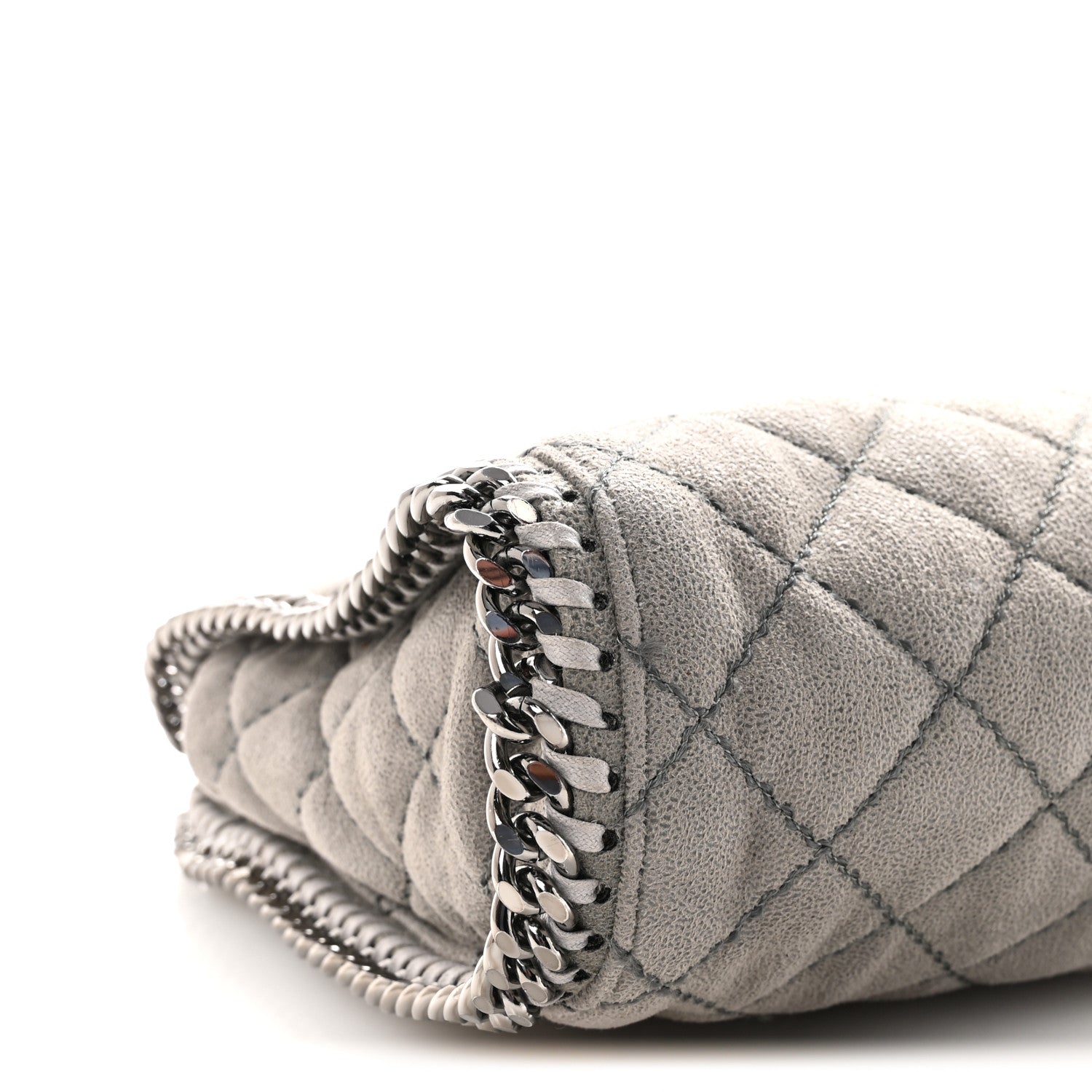 Stella McCartney Shaggy Deer Quilted Small Falabella Tote  Light Grey 8 of 9
