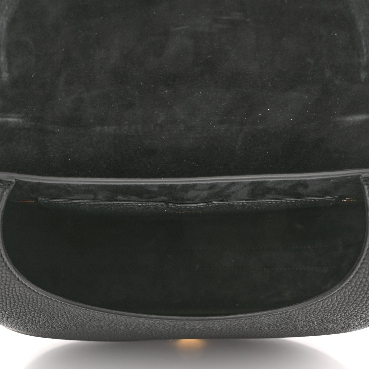 Grained Calfskin Large Bobby Flap Black