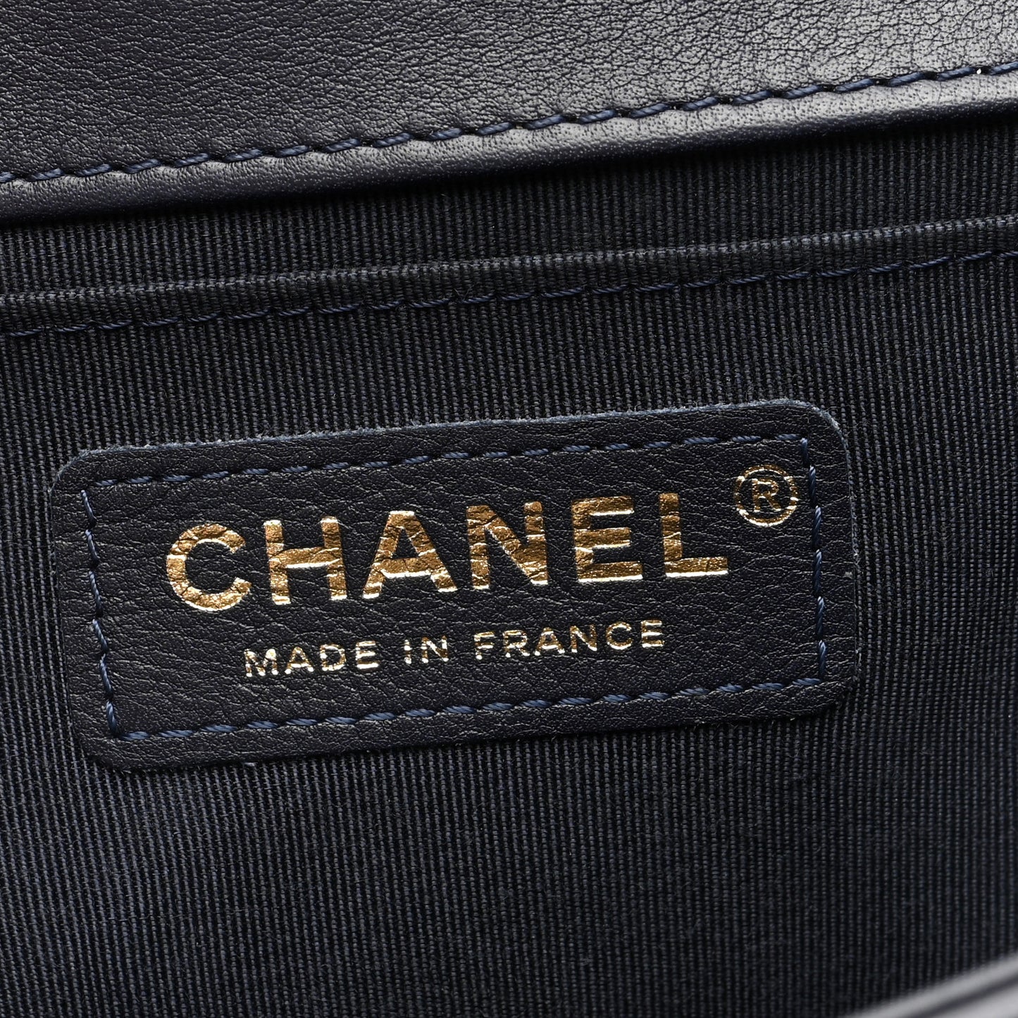 Lambskin Quilted Medium Boy Flap Dark Navy