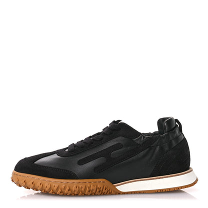 Hermes Nappa Suede Goatskin Jet Sneakers 36 Black 1 of 9