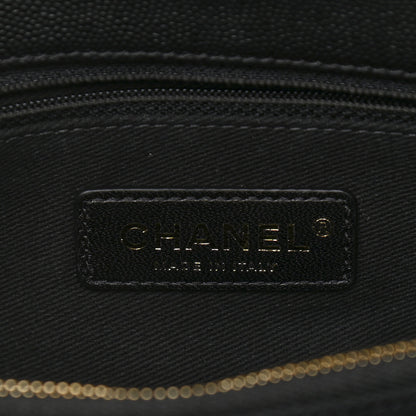 Chanel Caviar Lizard Embossed Quilted Small Coco Handle Flap Black 6 of 10
