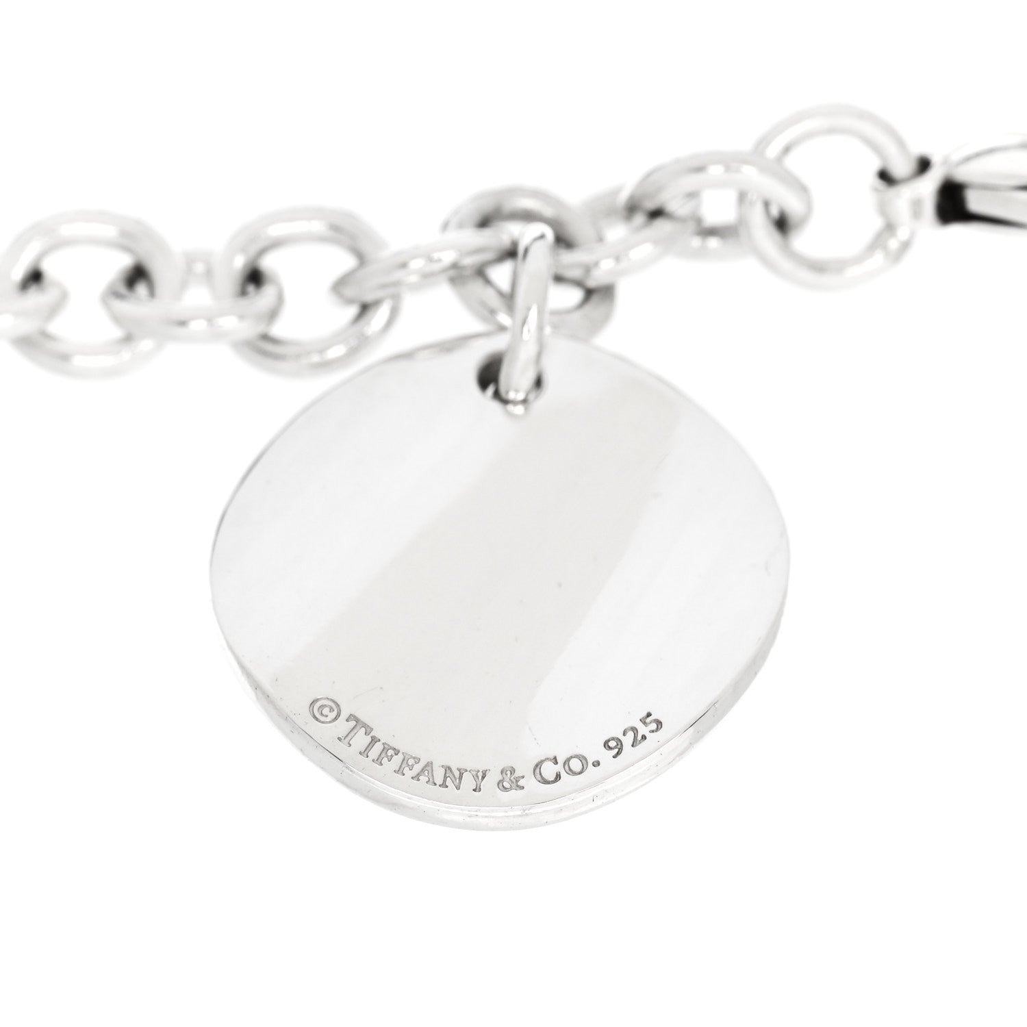 Tiffany Sterling Silver Notes Round Tag Charm Bracelet 4 of 4