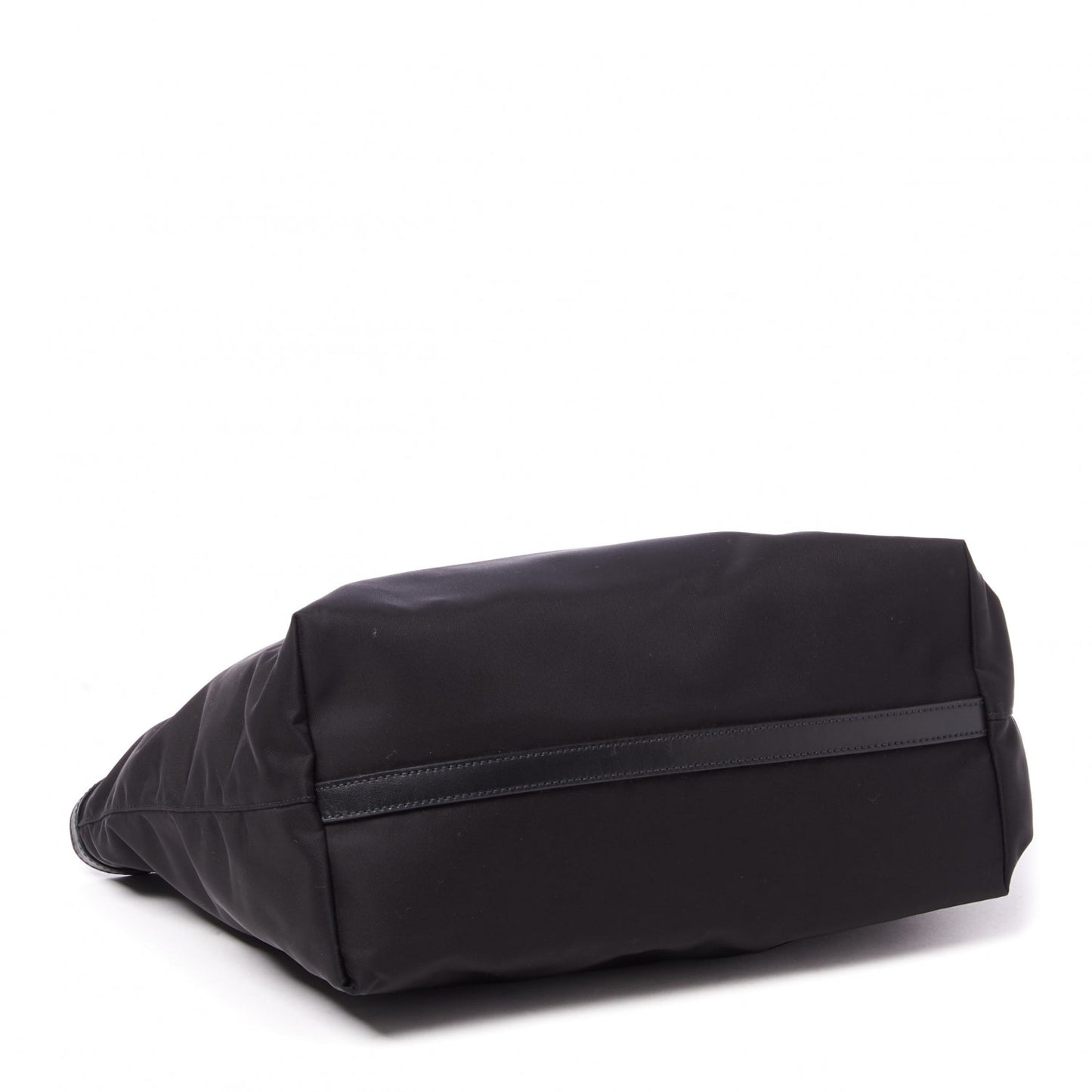 Tessuto Nylon Soft Calf Shopping Tote Black