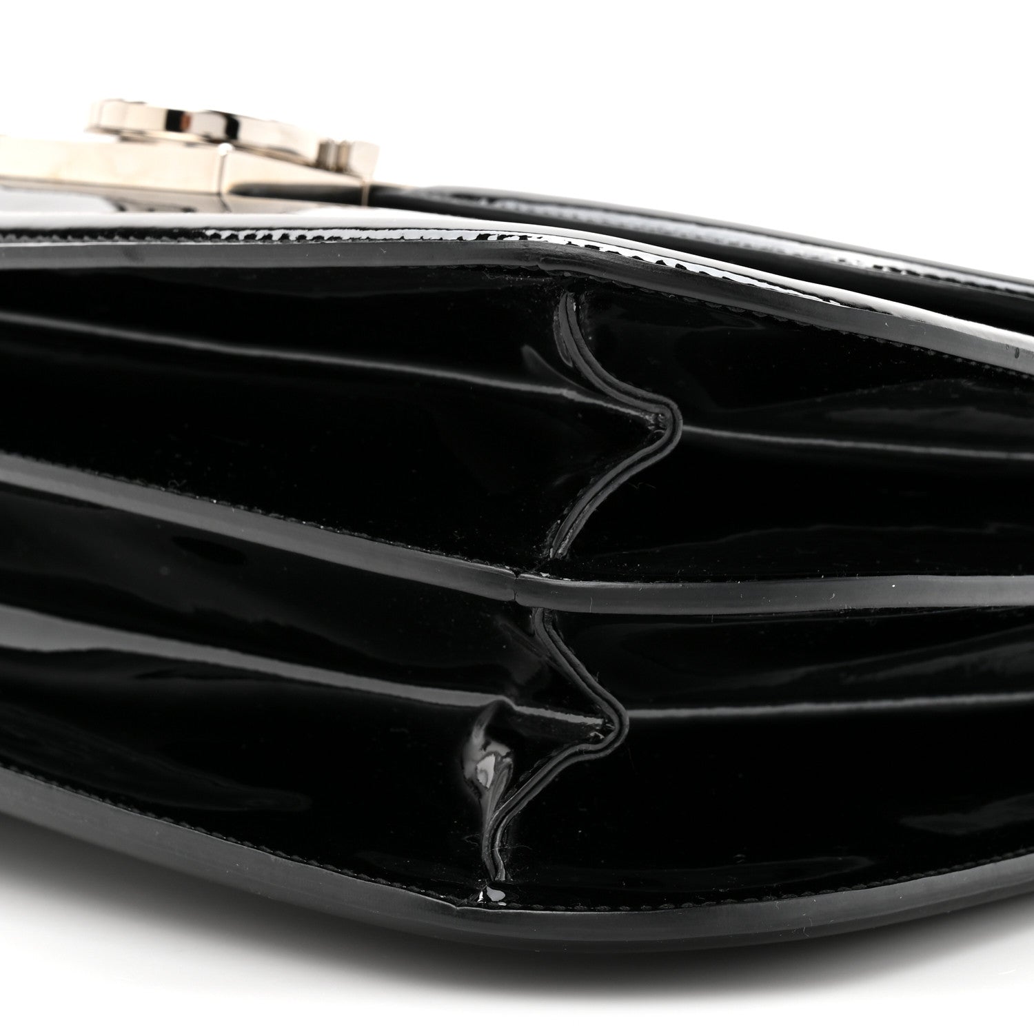 Salvatore Ferragamo Patent Jody Shoulder Bag Black 16 of 19