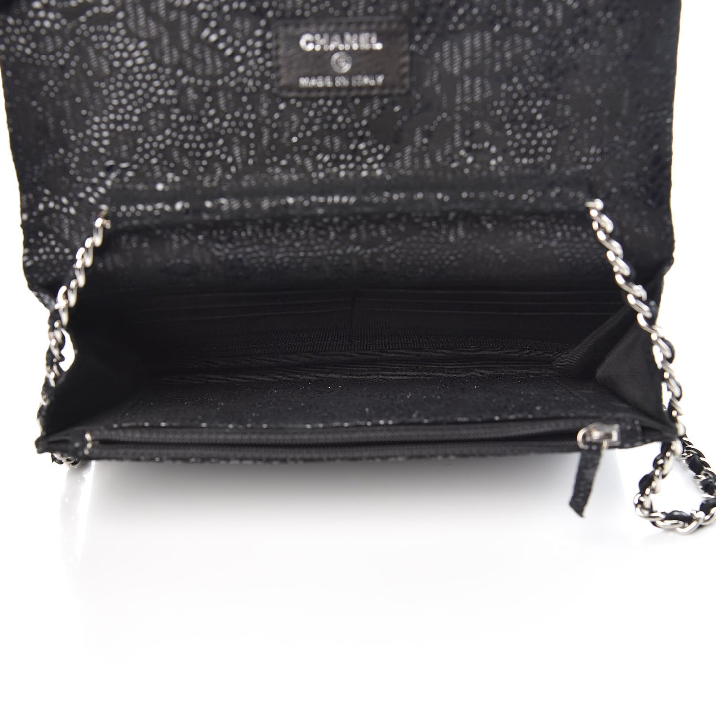 Lace Goatskin Wallet On Chain WOC Black