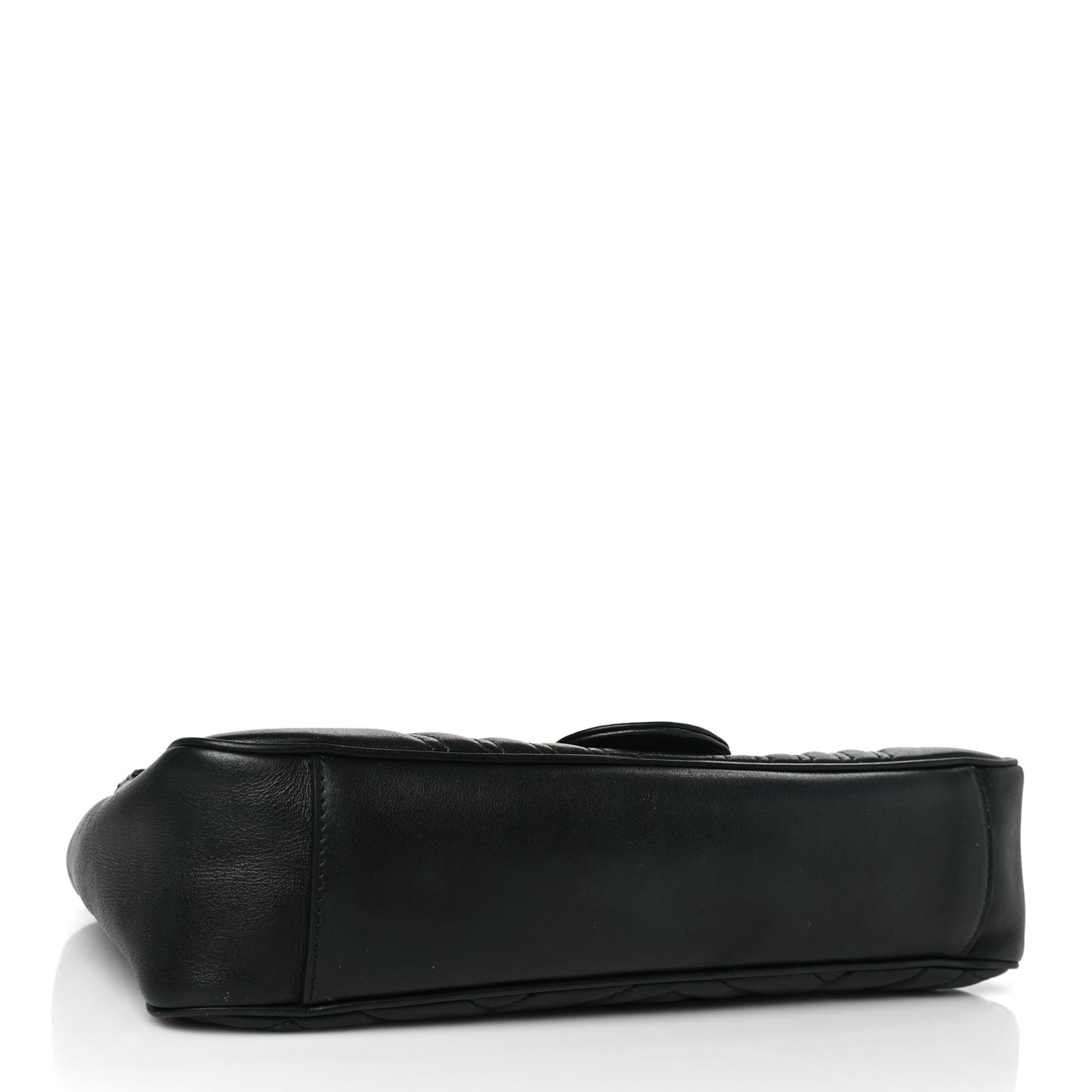 Calfskin Matelasse Medium GG Marmont Shoulder Bag Black