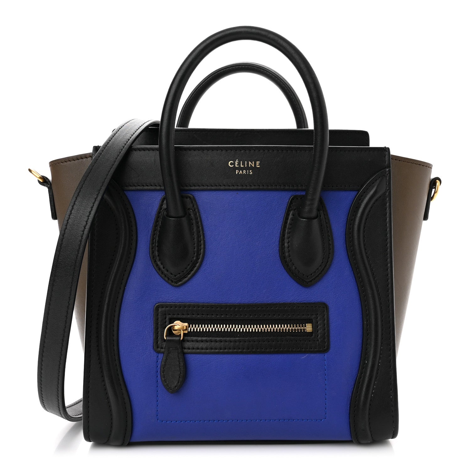 Celine Smooth Calfskin Nano Tri-Color Luggage Indigo 1 of 9