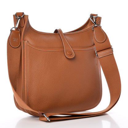 Hermes Taurillon Clemence Evelyne III PM Gold 3 of 9