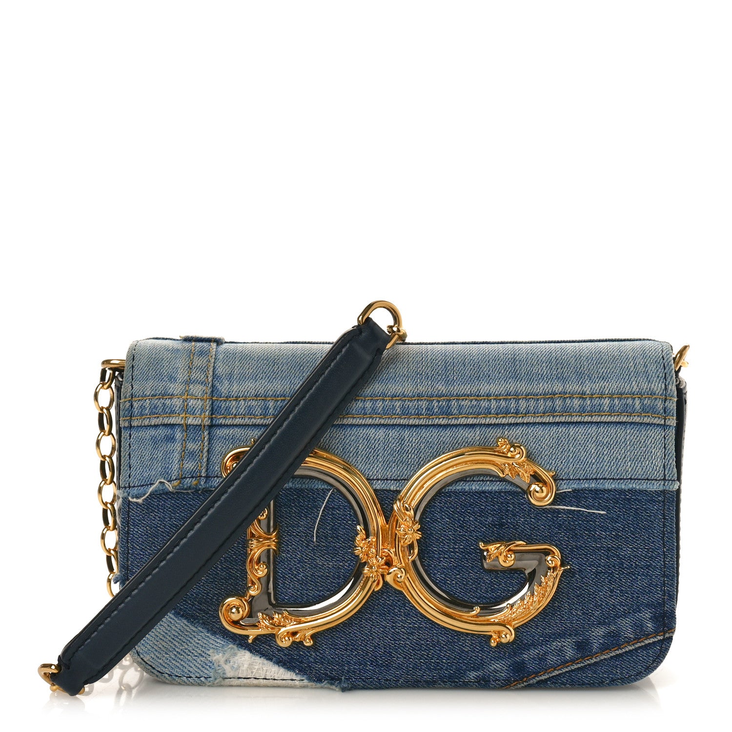 Dolce & Gabbana Denim DG Girls Shoulder Bag Blue 1 of 9