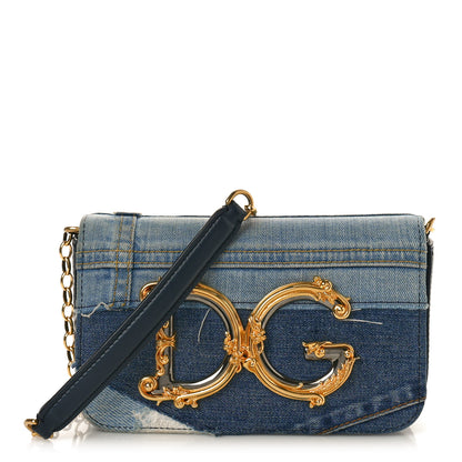 Dolce & Gabbana Denim DG Girls Shoulder Bag Blue 1 of 9