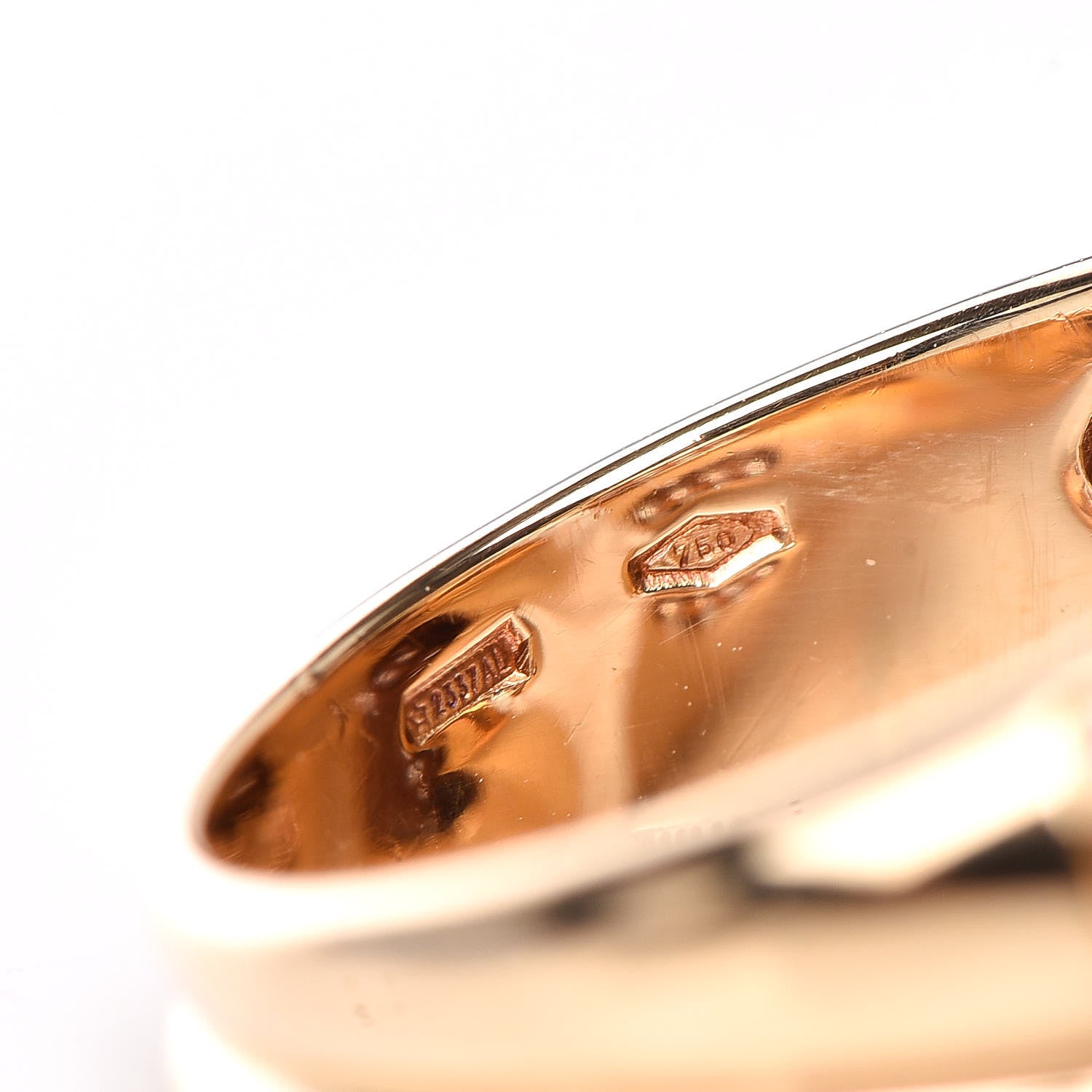 Bulgari 18K Yellow Gold Diamond Freshwater Pearl Passo Doppio Ring 49 5 6 of 6