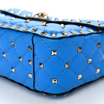 Valentino Garavani Nappa Medium Rockstud Spike Shoulder Bag Acid Blue 9 of 11