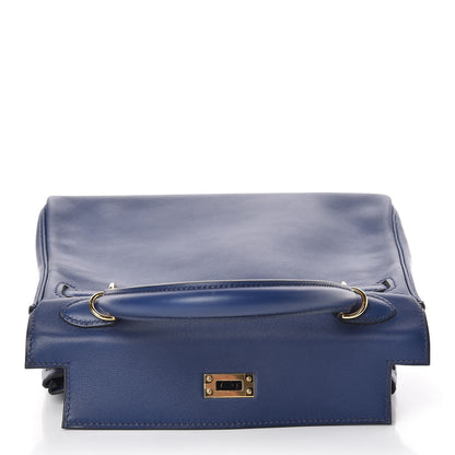 Hermes Swift Kelly Retourne 25 Bleu Saphir 16 of 39