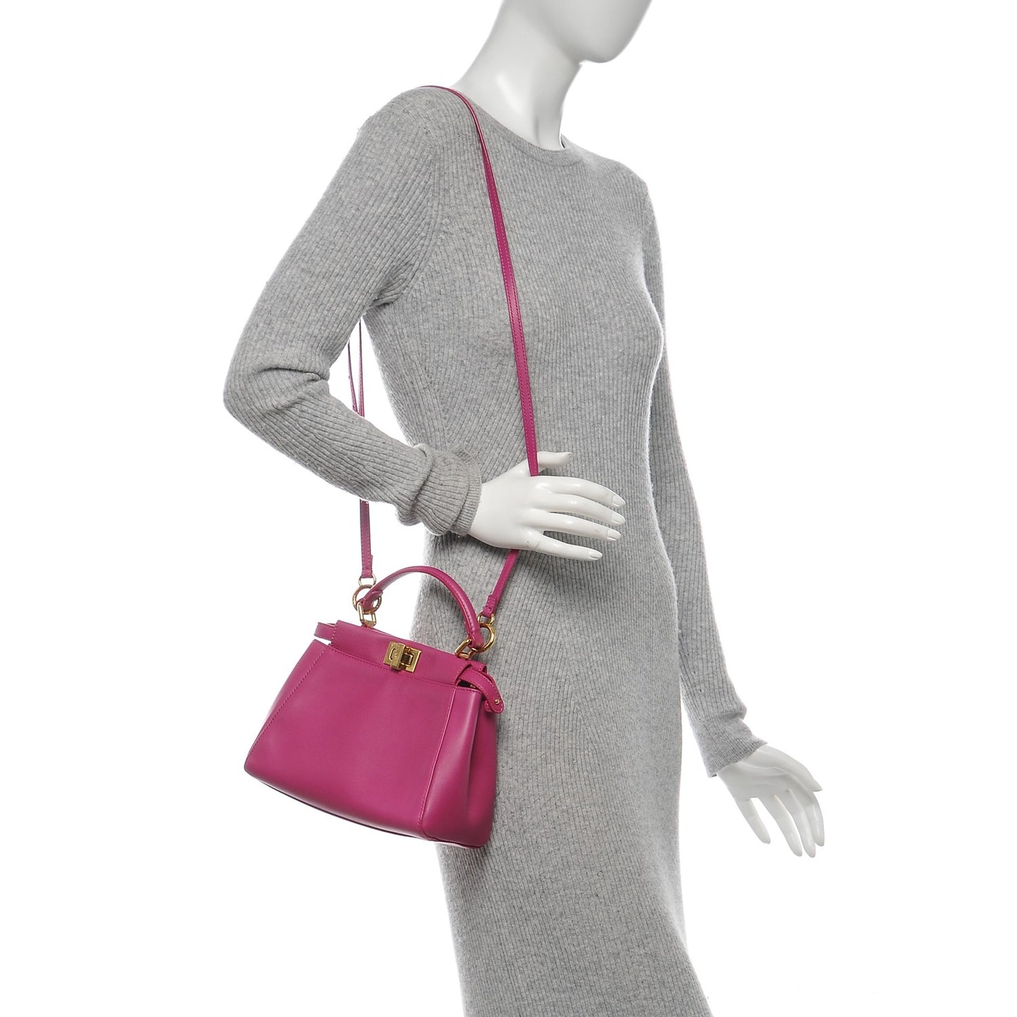 Nappa Mini Peekaboo Iconic Satchel Magenta