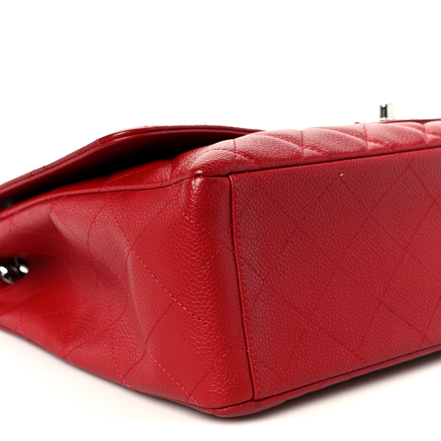 Chanel Caviar Quilted Maxi Single Flap Red 10 of 11