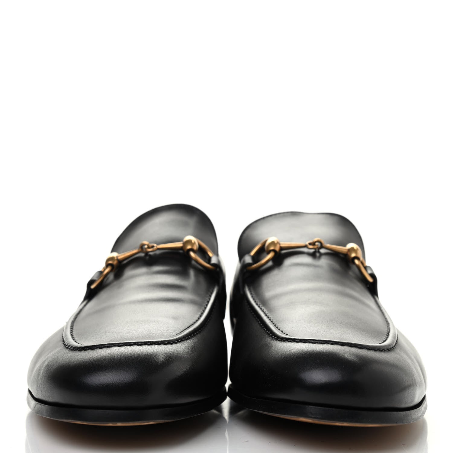 Gucci Calfskin Horsebit Mens Jordaan Loafers 10.5 Black 2 of 4