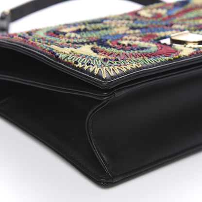 Christian Dior Lambskin Embroidered Medium Diorama Flap Bag Black 7 of 11