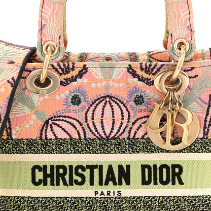 Christian Dior Canvas Embroidered In Lights Medium Lady D-Lite Multicolor 8 of 10