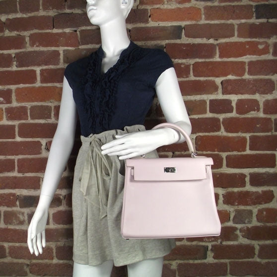 Hermes Swift Kelly 28 Rose Dragee PHW 2 of 9