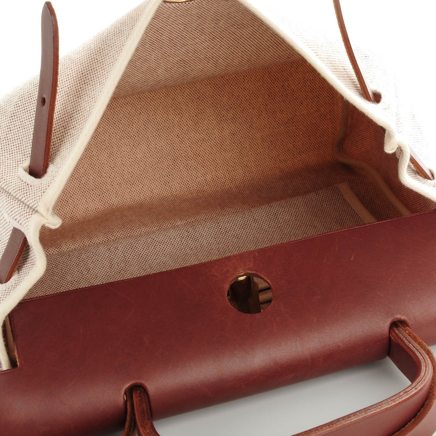 Hermes Barenia Toile Herbag 30 PM Natural 6 of 9