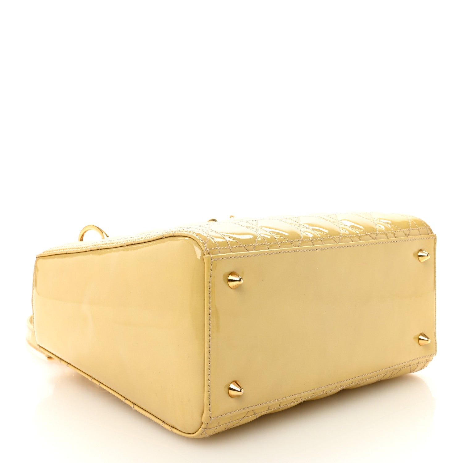 Christian Dior Patent Cannage Medium Lady Dior Beige 4 of 11