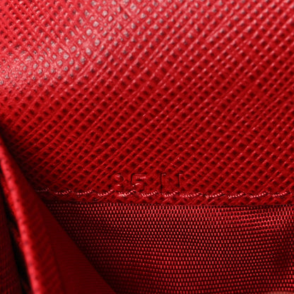 Prada Saffiano Cahier Continental Flap Travel Wallet Fuoco 8 of 12