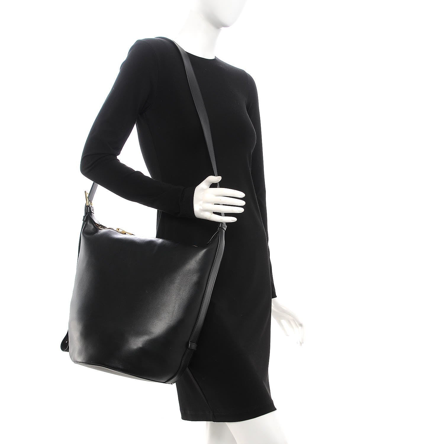 Tom Ford Calfskin Grace Belt Bucket Bag Black 2 of 7