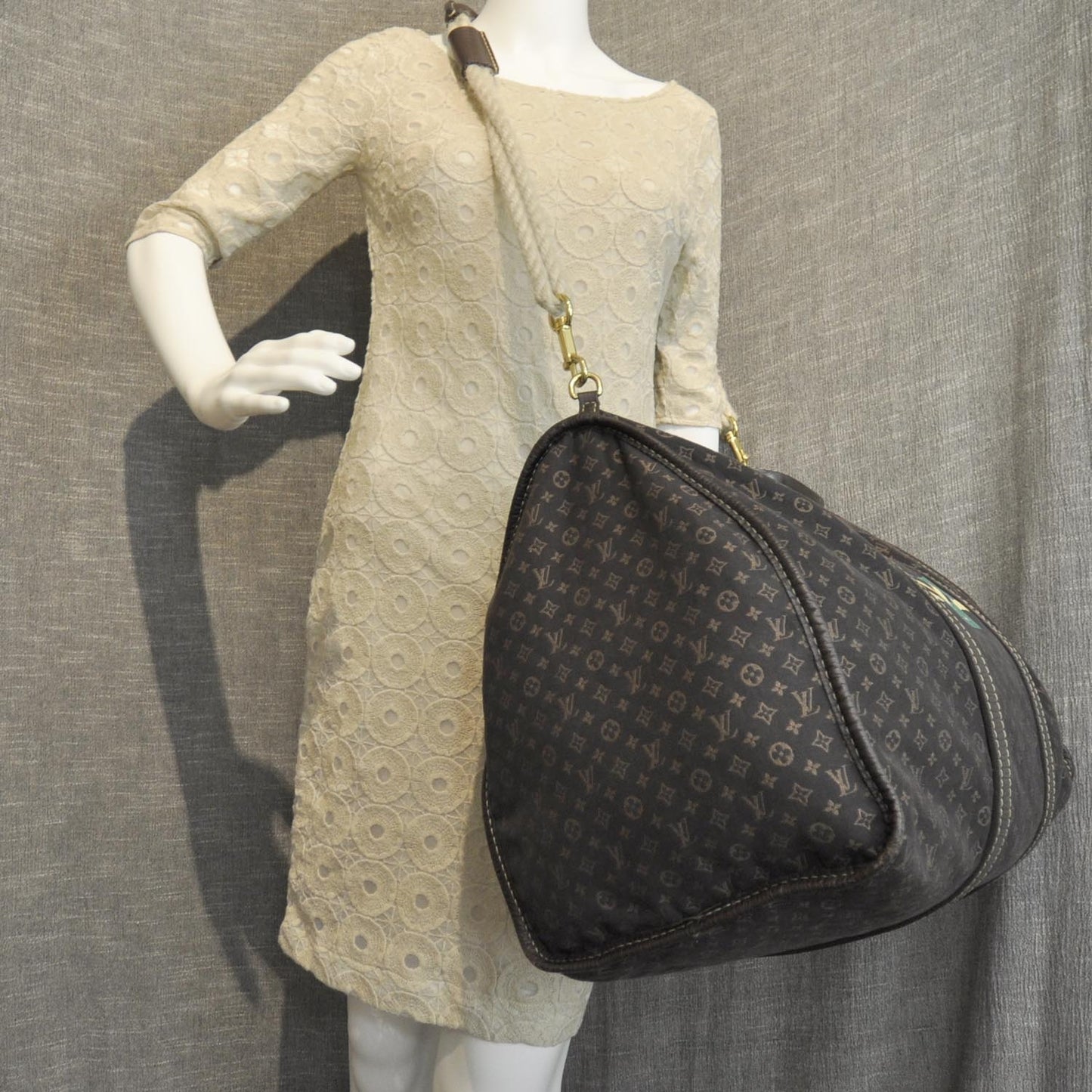 Mini Lin Initiales Keepall Grey