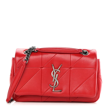 Saint Laurent Lambskin Patchwork Monogram Small Jamie Red 1 of 13