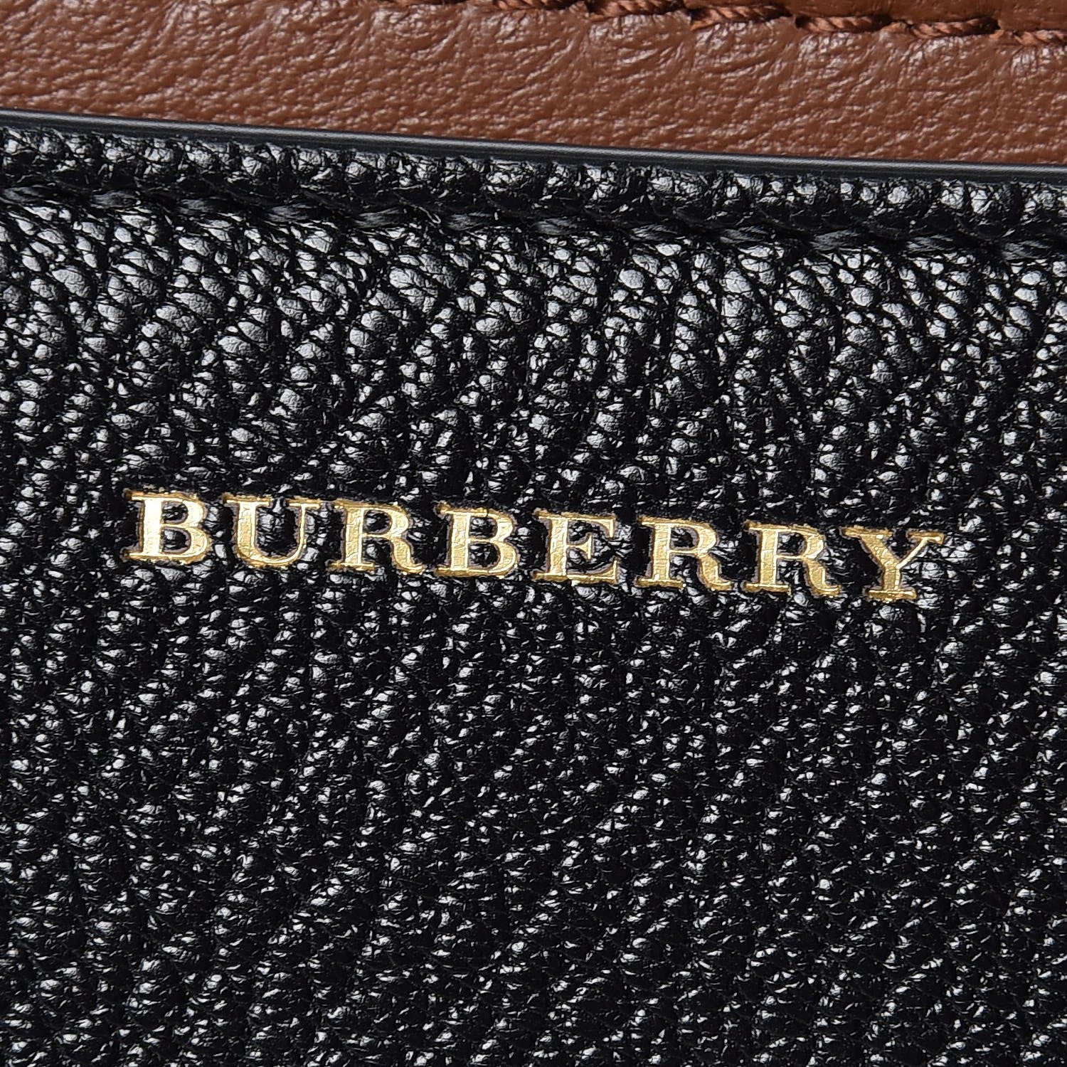 Burberry Goatskin Cotton Canvas Vintage Check Small D-Ring Bag Black Antique Yellow 6 of 8