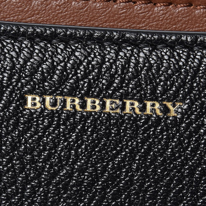 Burberry Goatskin Cotton Canvas Vintage Check Small D-Ring Bag Black Antique Yellow 6 of 8