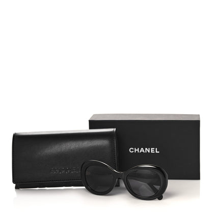 Chanel Acetate Polarized Oval CC Sunglasses 5469-B-A Black 8 of 8