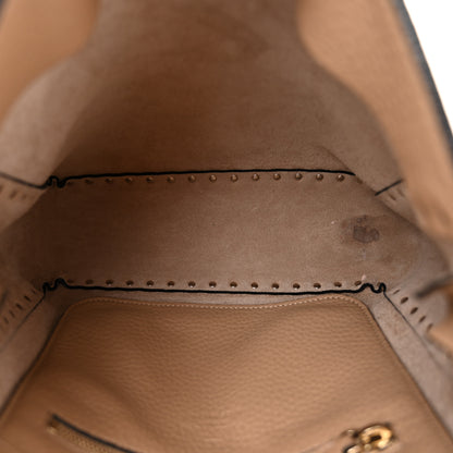 Valentino Garavani Pebbled Calfskin Small Rockstud Flip-Lock Messenger Bag Beige 5 of 11