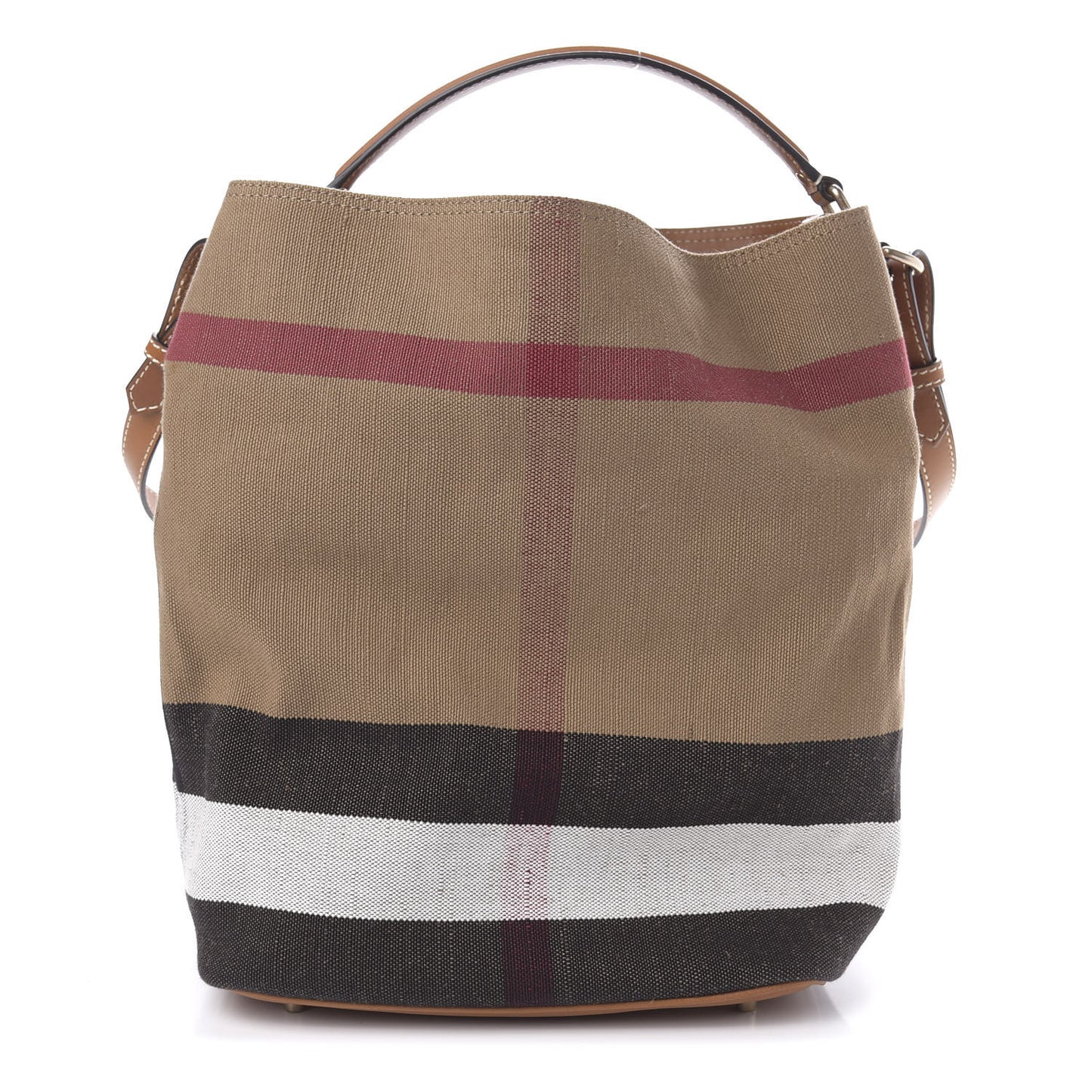 Canvas Mega Check Medium Ashby Hobo Saddle Brown