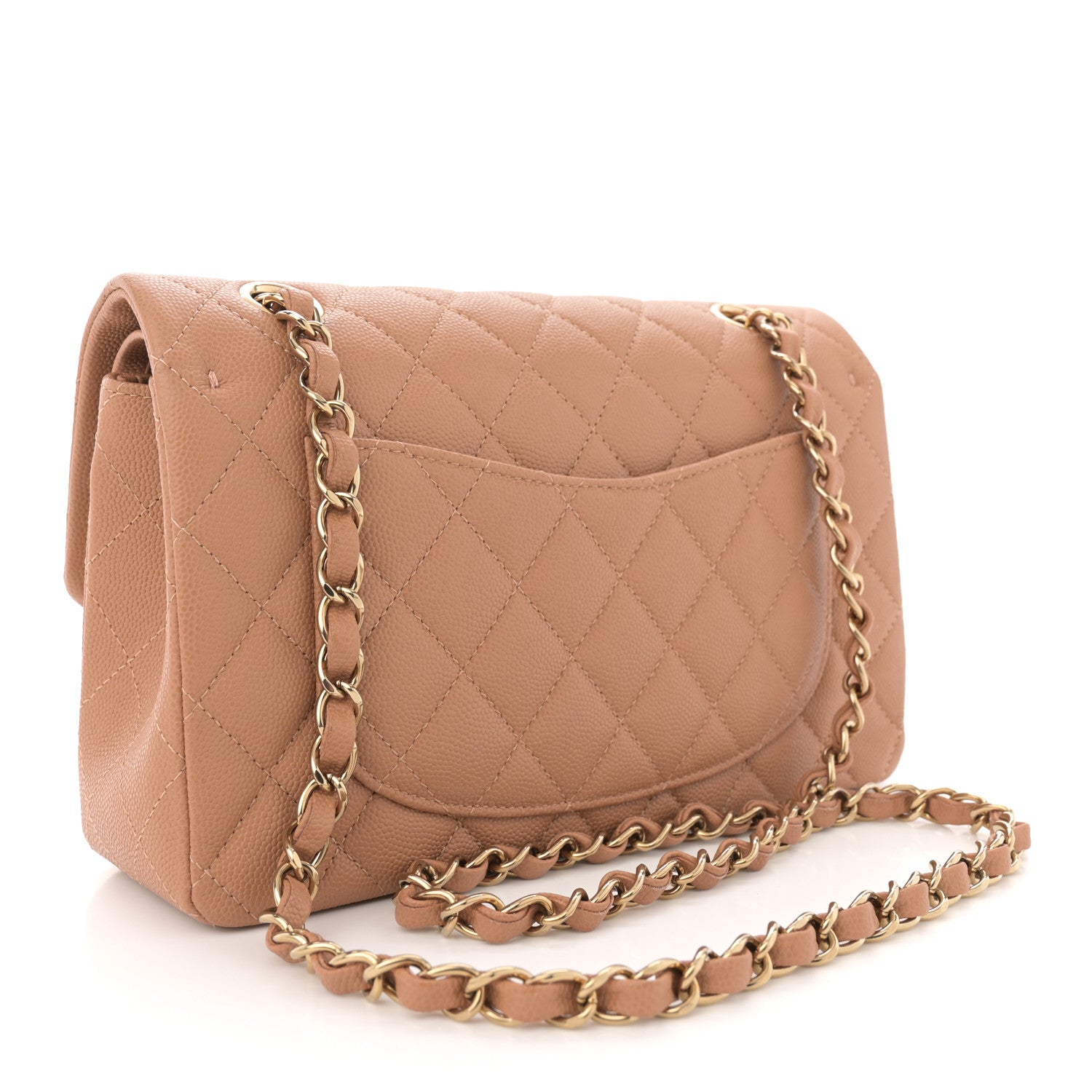 Chanel Caviar Quilted Small Double Flap Light Brown 3 of 12