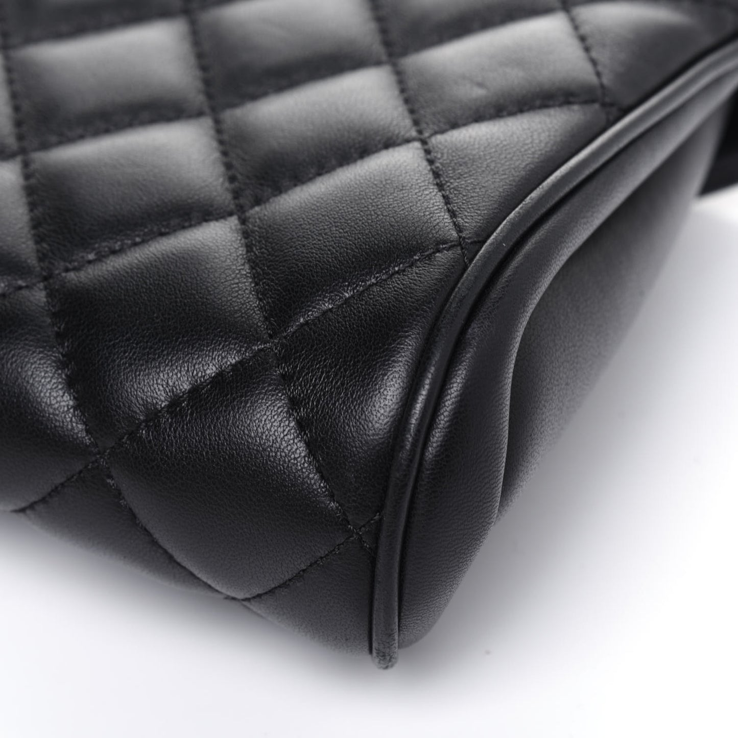 Lambskin Quilted Fold Up Again Clutch Black