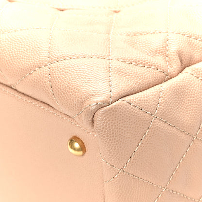 Chanel Caviar Quilted Large Coco Handle Shopping Tote Beige 11 of 11