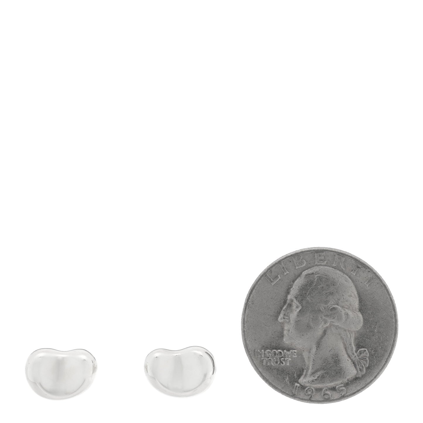 Sterling Silver 12mm Elsa Peretti Bean Earrings
