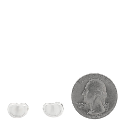 Tiffany Sterling Silver 12mm Elsa Peretti Bean Earrings 2 of 5