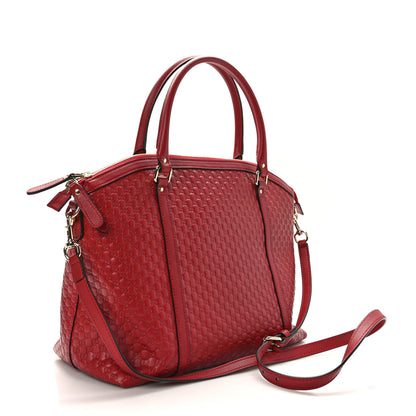 Gucci Soft Microguccissima Dome Satchel Red 3 of 9