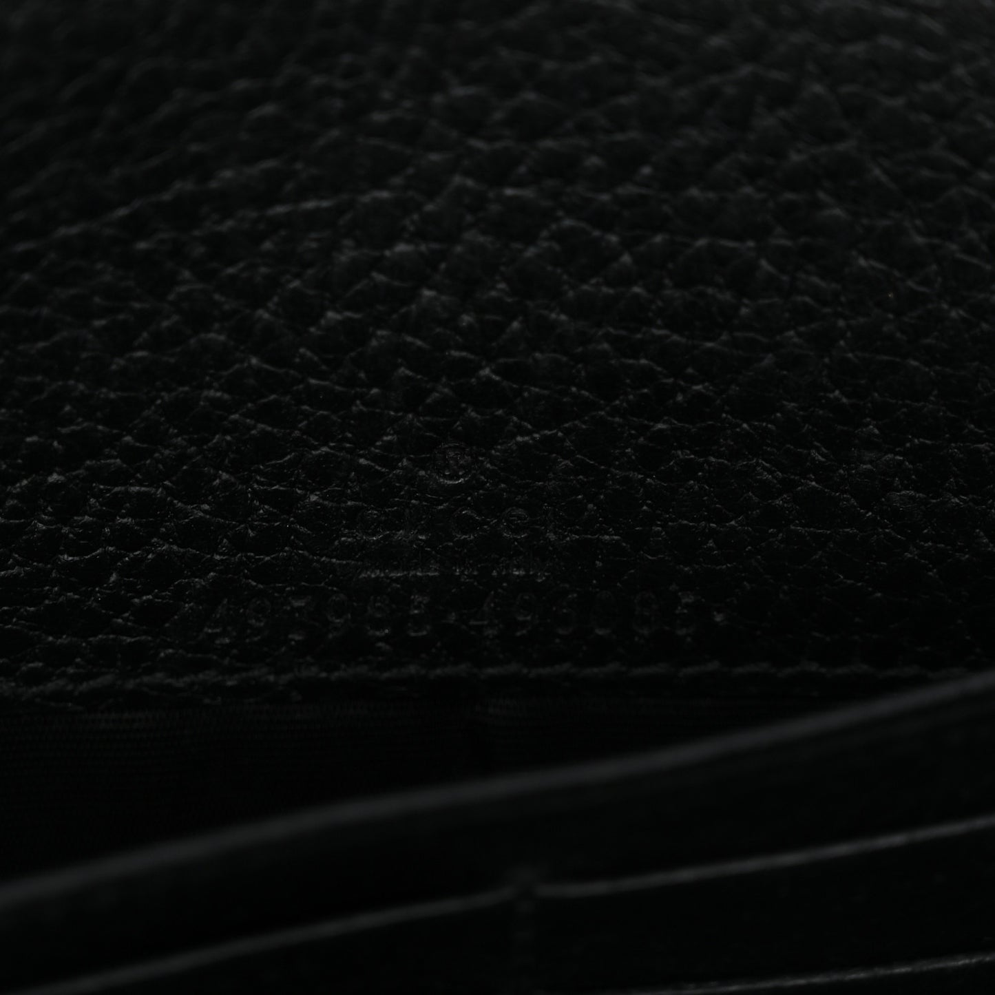 Calfskin Mini GG Marmont Chain Wallet Black