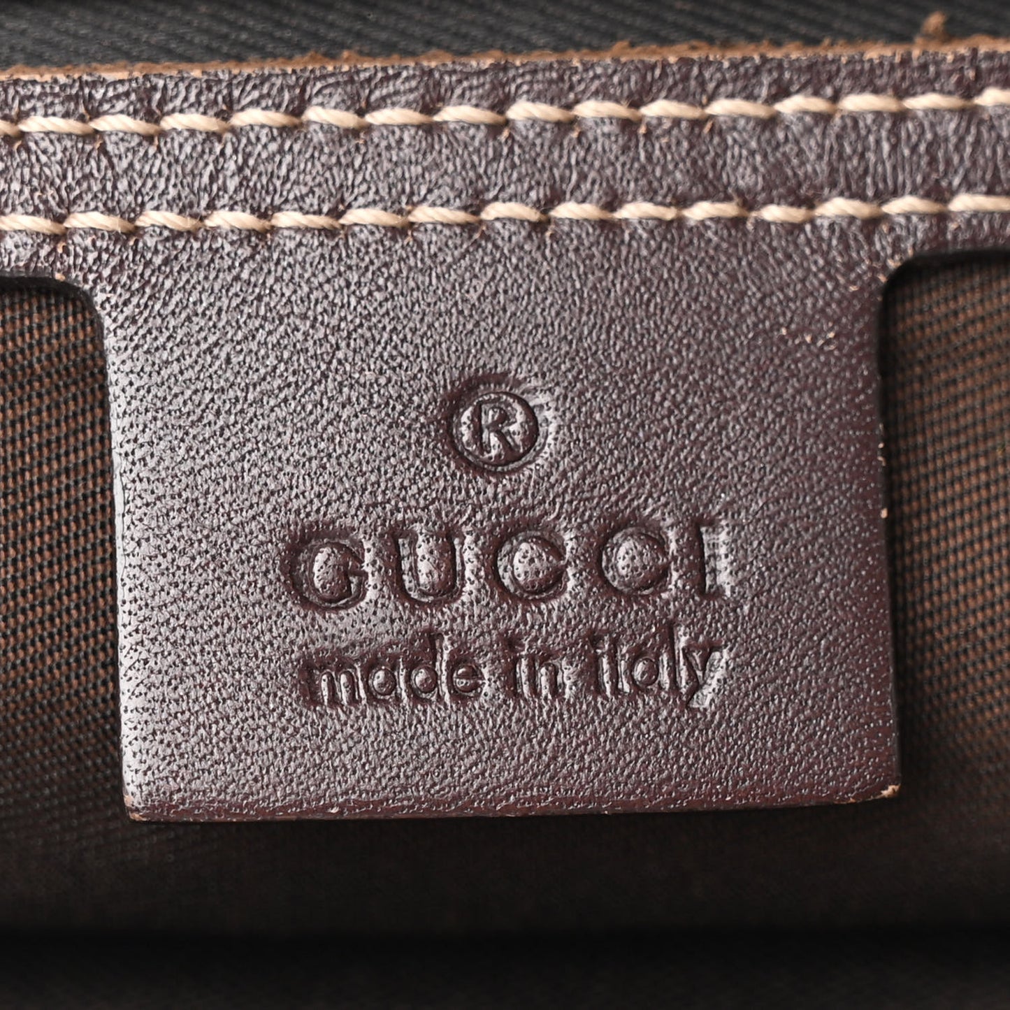 GG Supreme Monogram Medium Flat Messenger Bag Dark Brown