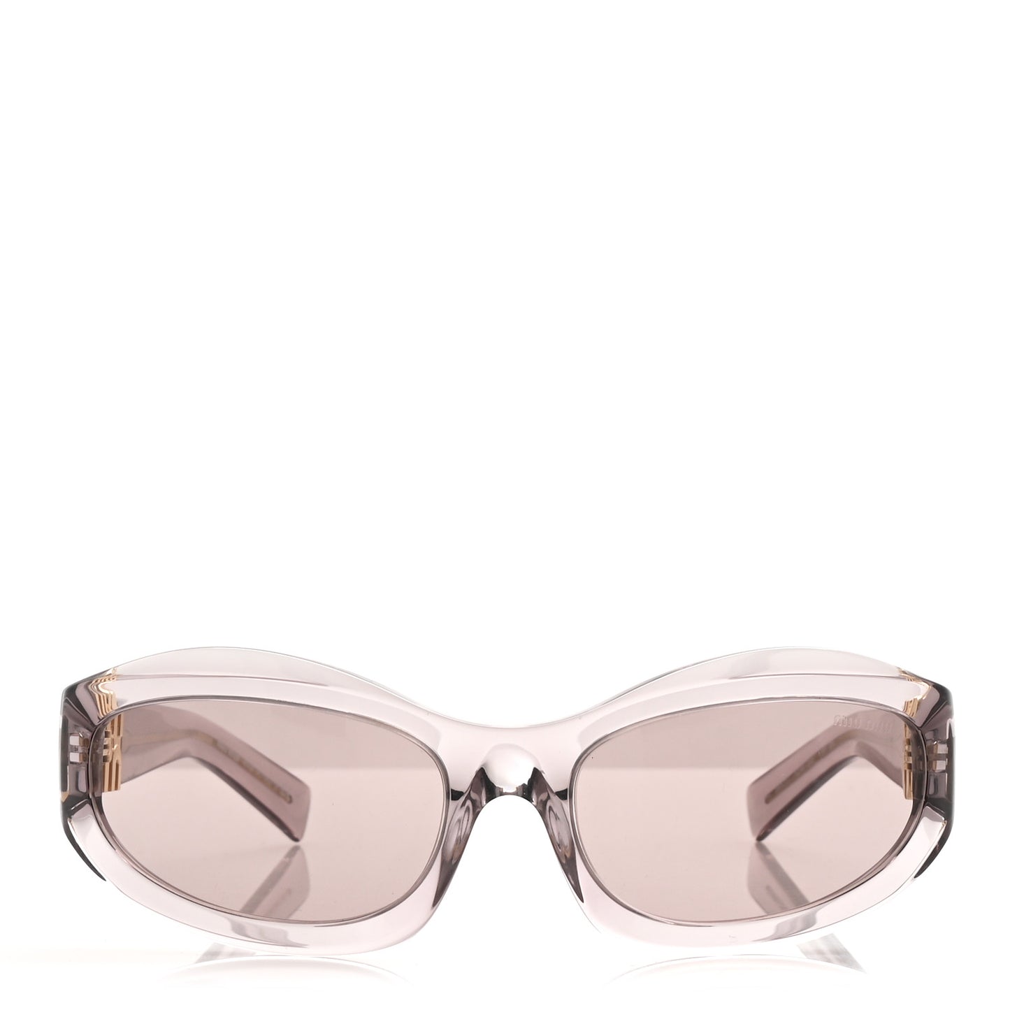 Transparent Acetate Oval Sunglasses SMU14Z Purple