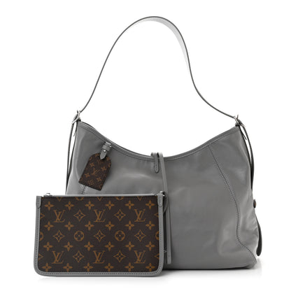 Louis Vuitton Lambskin Carryall MM Trianon Gray 3 of 10