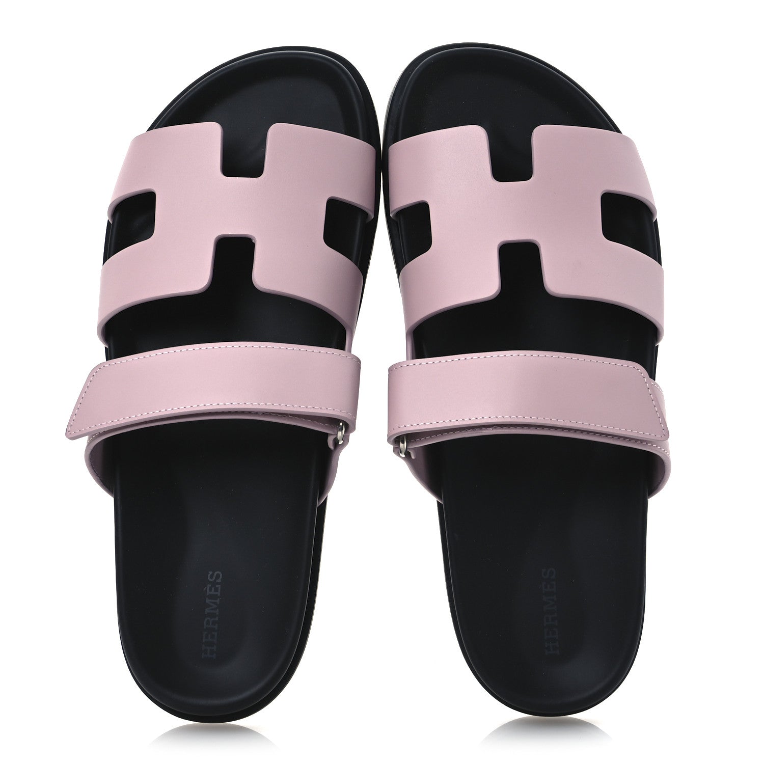 Hermes Calfskin Womens Chypre Sandals 41 Rose Porcelaine 2 of 13