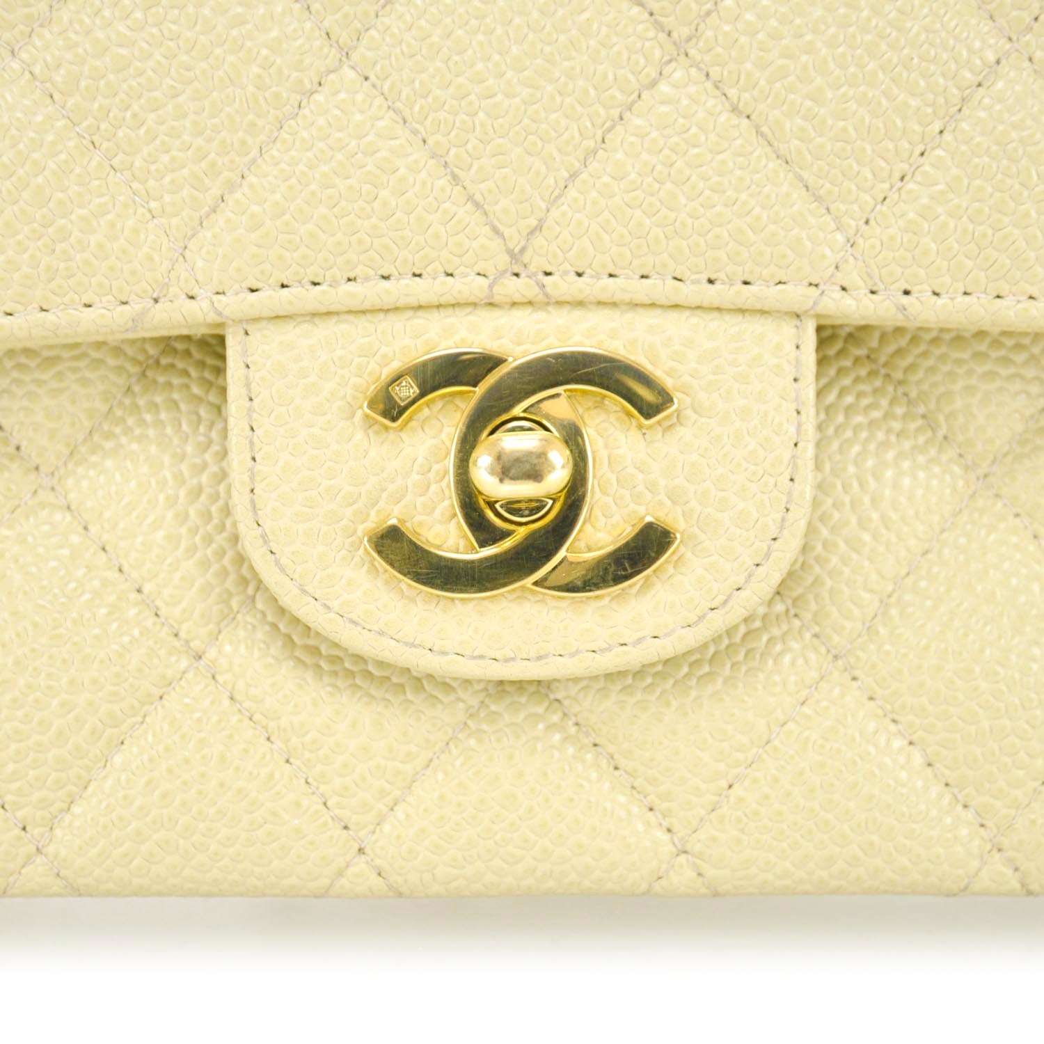 Chanel Caviar Quilted Medium Double Flap Beige 7 of 12