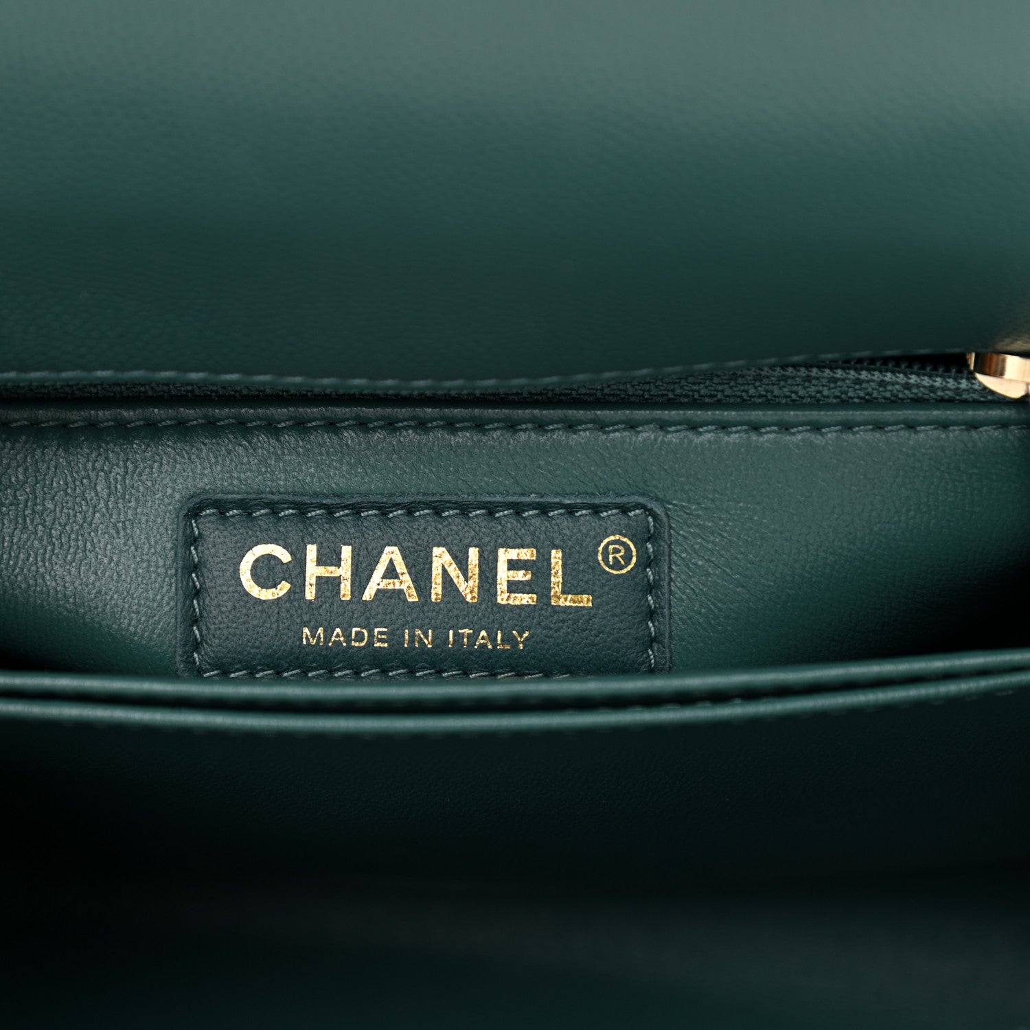 Chanel Caviar Quilted Mini Coco Handle Flap Green 6 of 10