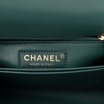 Chanel Caviar Quilted Mini Coco Handle Flap Green 6 of 10