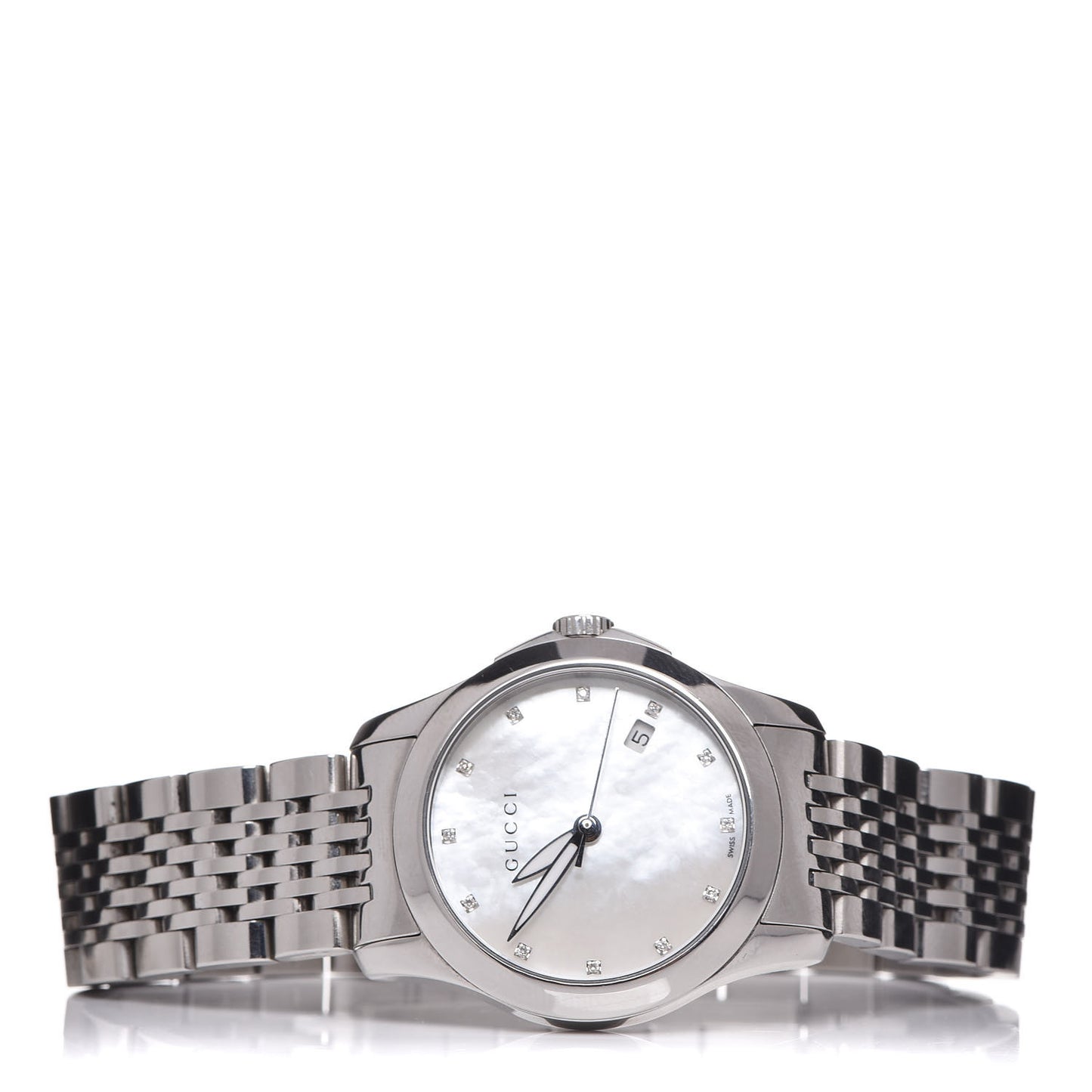 Stainless Steel Diamond Mother of Pearl 27mm G-Timeless Quartz Watch