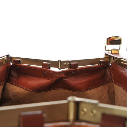 MCM Visetos Top Handle Luggage Cognac 15 of 24